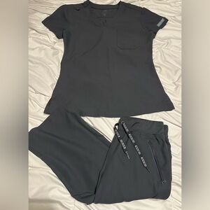Med Couture Gray Scrub Set